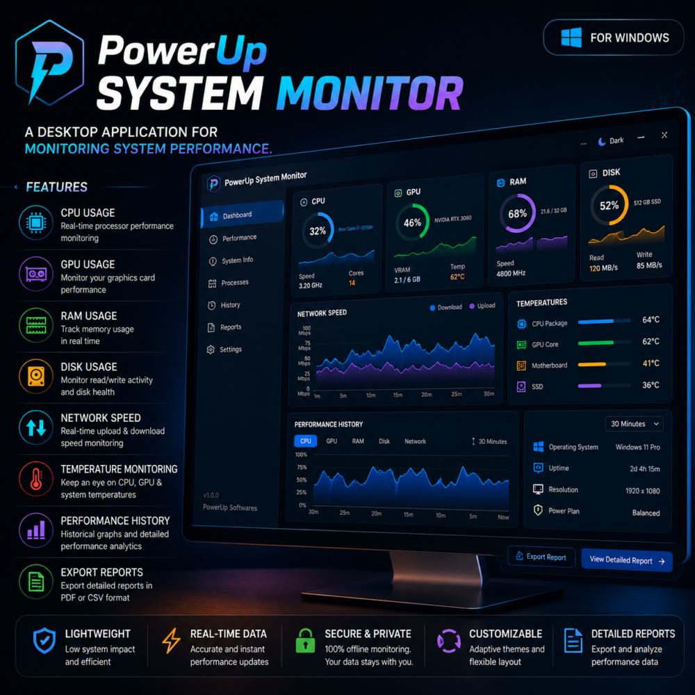 PowerUp System Monitor